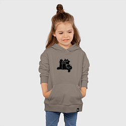 Толстовка детская хлопковая Мохнатые Коты, цвет: утренний латте — фото 2