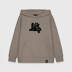 Толстовка детская хлопковая Мохнатые Коты, цвет: утренний латте