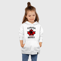 Толстовка детская хлопковая Canada Hockey, цвет: белый — фото 2