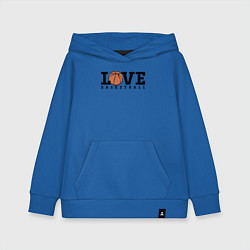 Толстовка детская хлопковая Love Basketball, цвет: синий