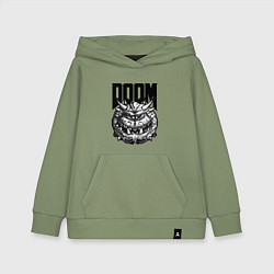 Толстовка детская хлопковая КАКОДЕМОН DOOM Z, цвет: авокадо