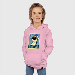 Толстовка детская хлопковая Rainbow Dash swag, цвет: светло-розовый — фото 2