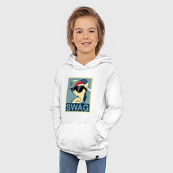 Толстовка детская хлопковая Rainbow Dash swag, цвет: белый — фото 2