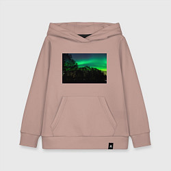 Толстовка детская хлопковая Северное сияние, цвет: пыльно-розовый