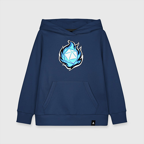 Детская толстовка-худи DnD, Doungeon and Dragons, d20 / Тёмно-синий – фото 1