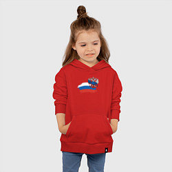 Толстовка детская хлопковая Герб, цвет: красный — фото 2