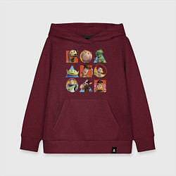 Толстовка детская хлопковая Toy Story, цвет: меланж-бордовый