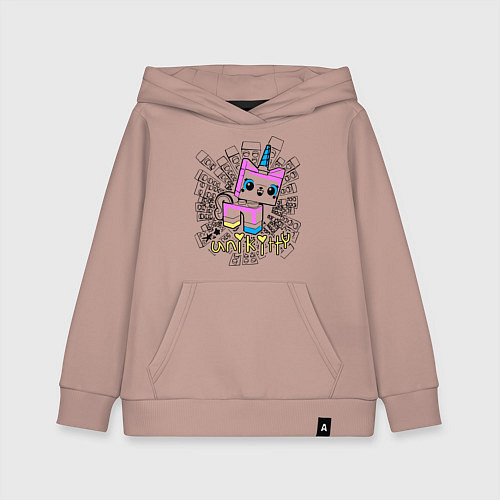 Детская толстовка-худи Lego: Unikitty / Пыльно-розовый – фото 1