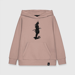 Толстовка детская хлопковая Теневой самурай, цвет: пыльно-розовый
