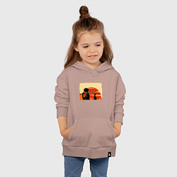 Толстовка детская хлопковая Самурай Чамплу Мугэн и Дзин, цвет: пыльно-розовый — фото 2