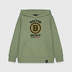 Толстовка детская хлопковая BOSTON BRUINS NHL, цвет: авокадо