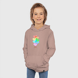 Толстовка детская хлопковая Love, цвет: пыльно-розовый — фото 2