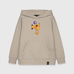 Толстовка детская хлопковая Котопес, цвет: миндальный