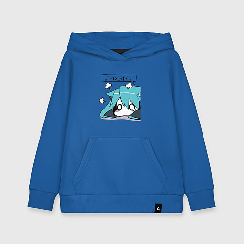 Детская толстовка-худи Грусть / Синий – фото 1