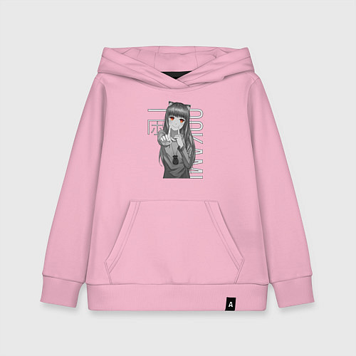 Детская толстовка-худи Волчица и пряности / Светло-розовый – фото 1