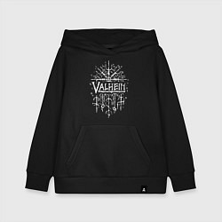 Толстовка детская хлопковая Valheim, цвет: черный
