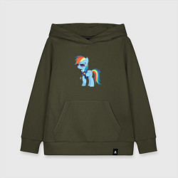 Толстовка детская хлопковая Pony - Rainbow Dash, цвет: хаки