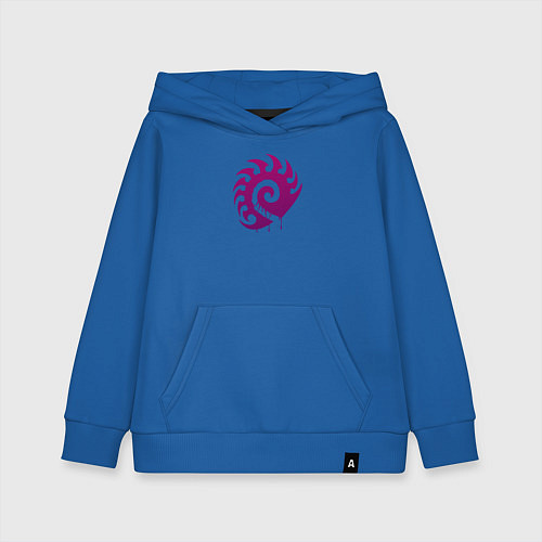 Детская толстовка-худи Zerg logo Purple / Синий – фото 1