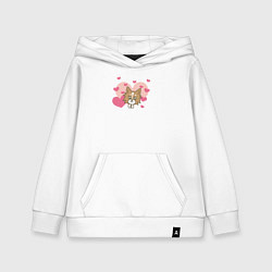 Толстовка детская хлопковая Милая Собачка, цвет: белый