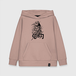 Толстовка детская хлопковая Иноске Хашибира Kimetsu no Yaiba, цвет: пыльно-розовый