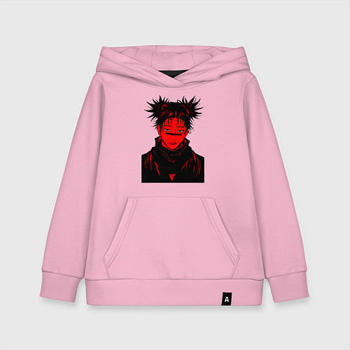Детская толстовка-худи Кровь Чосо Магическая Битва / Светло-розовый – фото 1