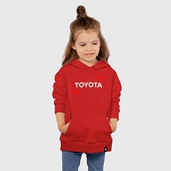Толстовка детская хлопковая Тойота - Огонь, цвет: красный — фото 2