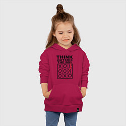 Толстовка детская хлопковая THINK OUTSIDE THE BOX, цвет: маджента — фото 2