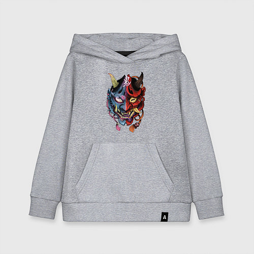 Детская толстовка-худи Два лица / Меланж – фото 1