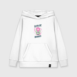 Толстовка детская хлопковая Бой Дракона, цвет: белый