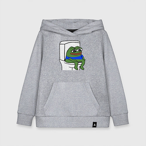 Детская толстовка-худи Лягушонок пепе / Меланж – фото 1