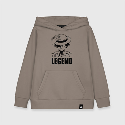 Детская толстовка-худи Луффи Легенда One Piece / Утренний латте – фото 1