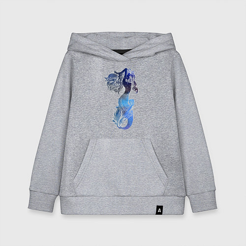 Детская толстовка-худи Русалка / Меланж – фото 1