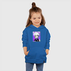 Толстовка детская хлопковая Энди Уорхол, портрет, цвет: синий — фото 2