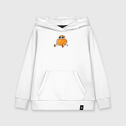 Толстовка детская хлопковая Человек тыква, цвет: белый