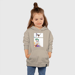 Толстовка детская хлопковая Дневник поездки в Иокогаму, цвет: миндальный — фото 2