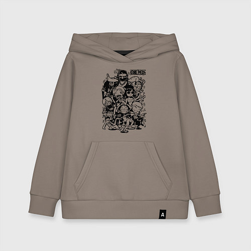 Детская толстовка-худи Персонажи Ван-Пис Большой куш / Утренний латте – фото 1