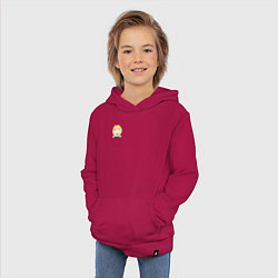 Толстовка детская хлопковая Баттерс в кармане, цвет: маджента — фото 2
