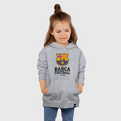 Толстовка детская хлопковая Barcelona Football Club, цвет: меланж — фото 2