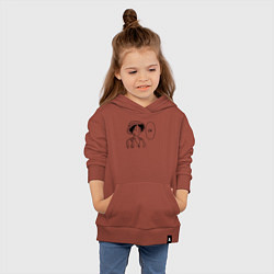 Толстовка детская хлопковая Манки Д Луффи - Ванпанчмен, цвет: кирпичный — фото 2