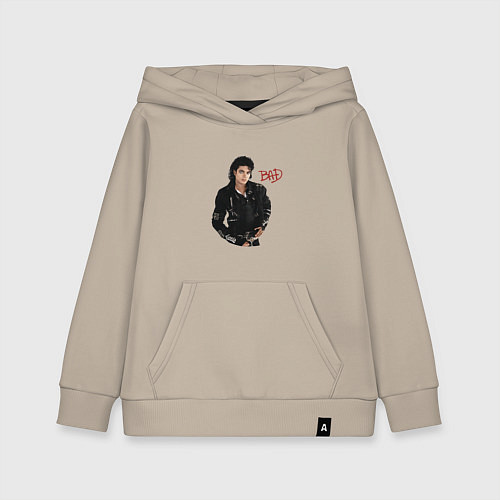 Детская толстовка-худи BAD Майкл Джексон / Миндальный – фото 1