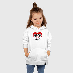Толстовка детская хлопковая Черная метка - Алиса, цвет: белый — фото 2