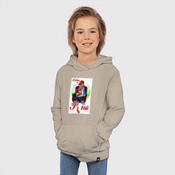 Толстовка детская хлопковая Футболка Байки из рэпа, цвет: миндальный — фото 2