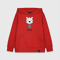 Толстовка детская хлопковая Будь Храбрым, цвет: красный