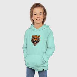 Толстовка детская хлопковая Tiger Hunter, цвет: мятный — фото 2