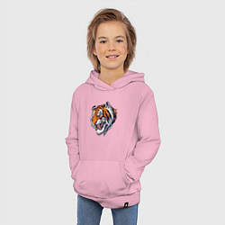 Толстовка детская хлопковая Jungle Tiger, цвет: светло-розовый — фото 2