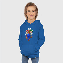 Толстовка детская хлопковая Mario Bros, цвет: синий — фото 2
