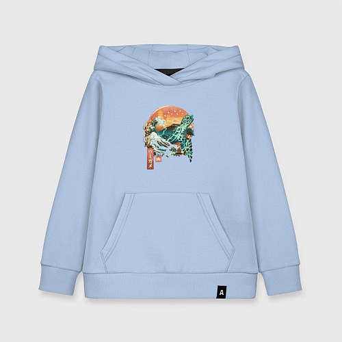 Детская толстовка-худи Черепаха Япония / Мягкое небо – фото 1