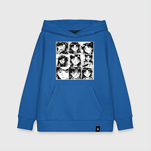 Детская толстовка-худи Такая разная Мисато Сан Евангелион / Синий – фото 1