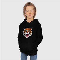 Толстовка детская хлопковая Style - Tiger, цвет: черный — фото 2
