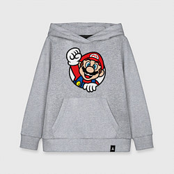 Толстовка детская хлопковая MarioFace, цвет: меланж